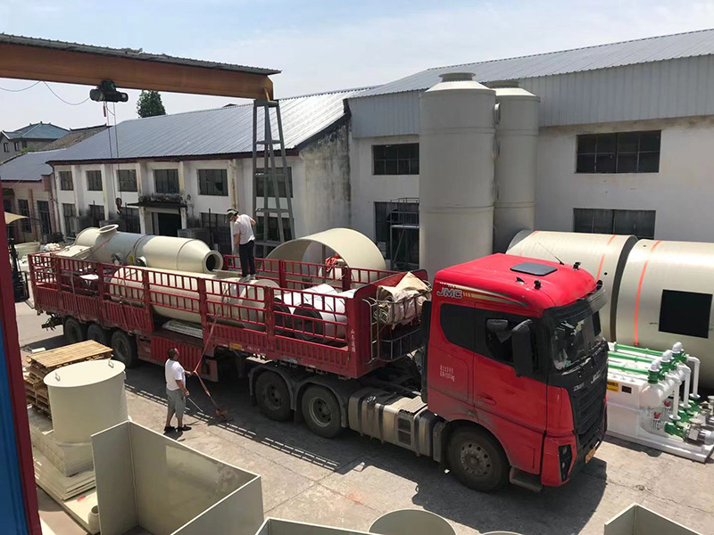 發往安徽馬鞍山PP廢氣凈化塔出貨中